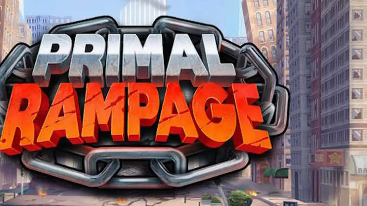 Pemandangan hutan lebat dengan simbol slot Primal Rampage yang misterius